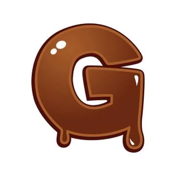 Chocolate Melt Font Type Stock Illustration