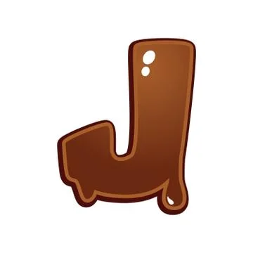 Chocolate Melt Font Type 스톡 일러스트