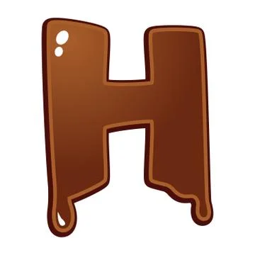 Chocolate Melt Font Type Stock Illustration