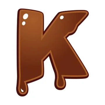 Chocolate Melt Font Type 스톡 일러스트