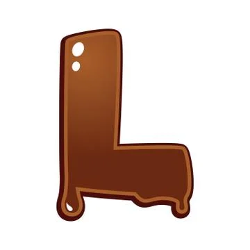 Chocolate Melt Font Type 스톡 일러스트