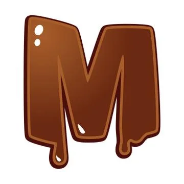 Chocolate Melt Font Type 스톡 일러스트