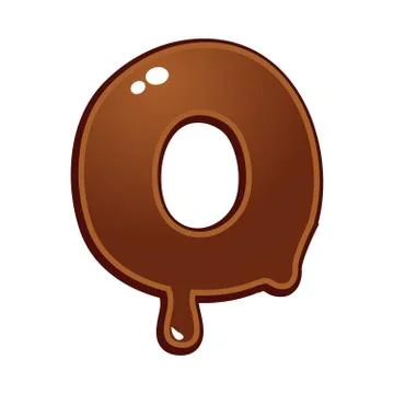 Chocolate Melt Font Type 스톡 일러스트