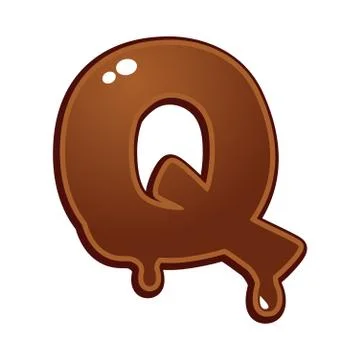 Chocolate Melt Font Type 스톡 일러스트