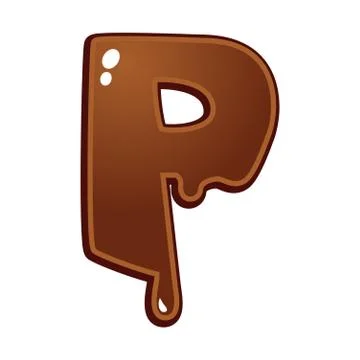 Chocolate Melt Font Type 스톡 일러스트