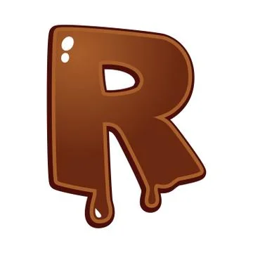 Chocolate Melt Font Type 스톡 일러스트