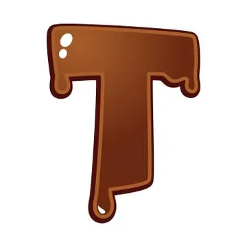 Chocolate Melt Font Type Stock Illustration