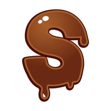Chocolate Melt Font Type Stock Illustration