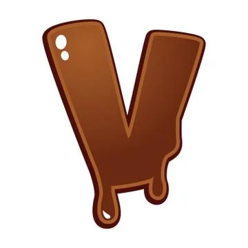 Chocolate Melt Font Type 스톡 일러스트