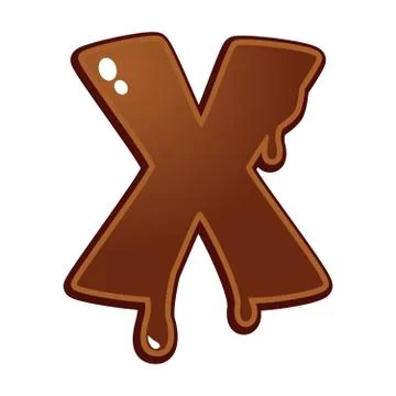 Chocolate Melt Font Type 스톡 일러스트