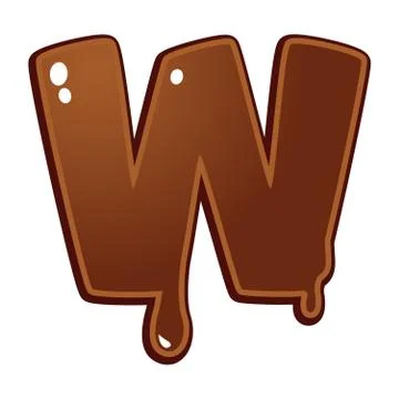 Chocolate Melt Font Type 스톡 일러스트