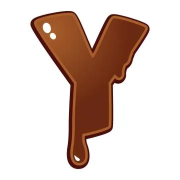 Chocolate Melt Font Type Stock Illustration