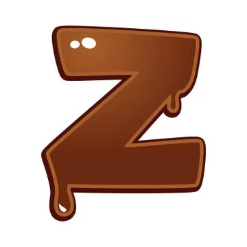 Chocolate Melt Font Type 스톡 일러스트