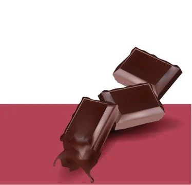 Chocolate melting Stock Illustration