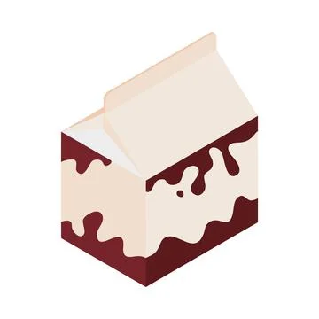 Chocolate milk box Stock Illustration