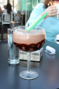 Chocolate milkshake Stock Photos