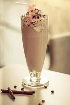 Chocolate milkshake Stock Photos