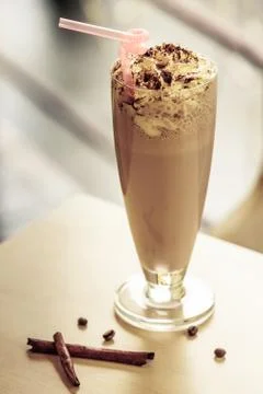 Chocolate milkshake Stock Photos