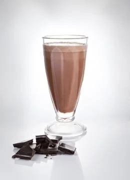 Chocolate milkshake Stock Photos