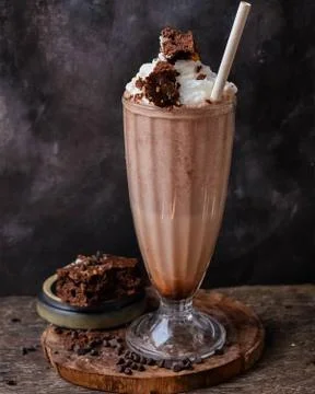 Chocolate milkshake Stock Photos