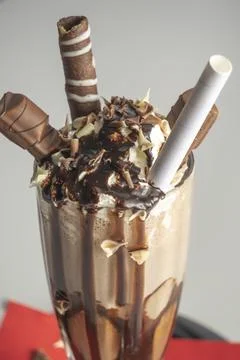 Chocolate Milkshake Stock Photos