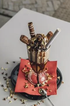 Chocolate Milkshake Stock Photos