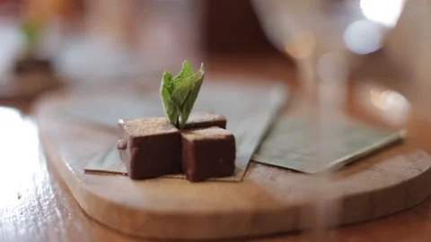 Chocolate Mint Fudge Stock Footage 77033537