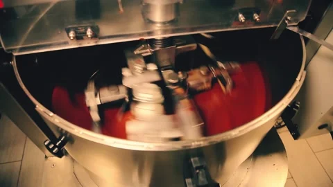 Chocolate mixer  at work Stock Footage 155588552