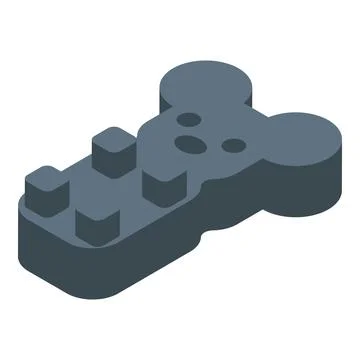 Chocolate mouse mold lying on the side isometric view Stock Illustration