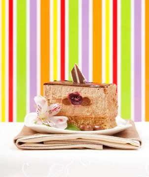 Chocolate mousse cake Foto stock