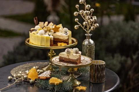 Chocolate mousse cake Stock Photos