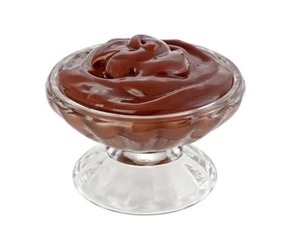 Chocolate mousse with a clipping path Stock Photos