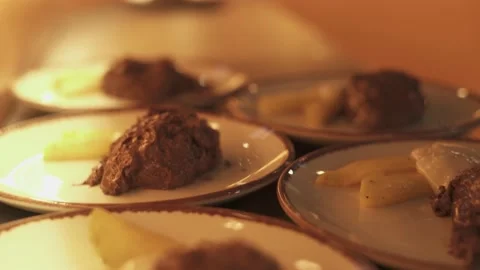 Chocolate mousse dessert Stock Footage 154714434