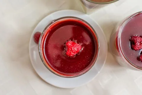 Chocolate mousse dessert Stock Photos