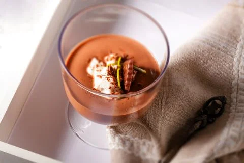 Chocolate Mousse Dessert Stock Photos