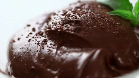 Chocolate mousse Stock Footage 936356