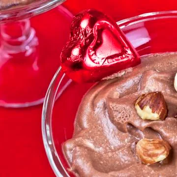 Chocolate mousse Stock Photos