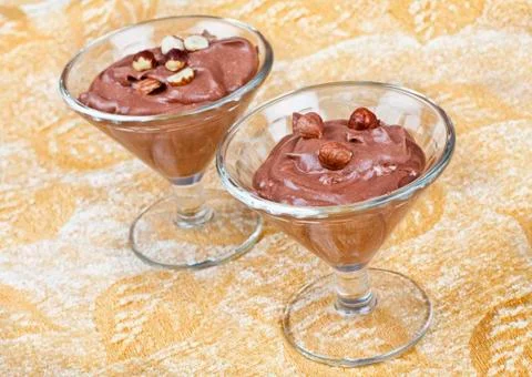 Chocolate mousse Stock Photos