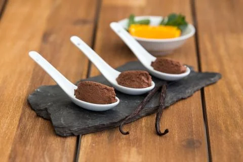 Chocolate mousse Stock Photos