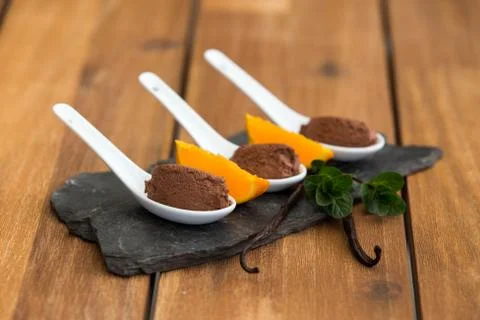 Chocolate mousse Stock Photos