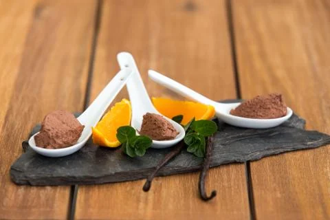 Chocolate mousse Stock Photos