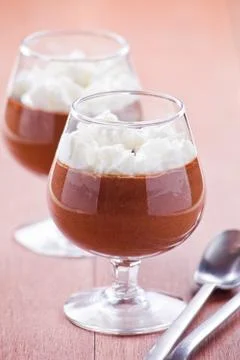 Chocolate mousse Stock Photos