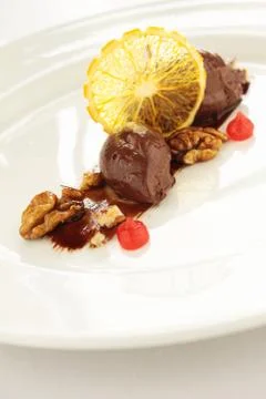 Chocolate mousse Stock Photos