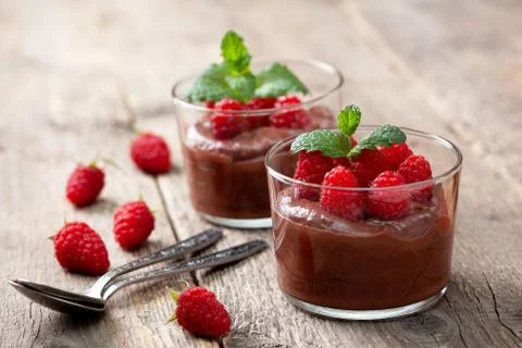 Chocolate mousse Stock Photos