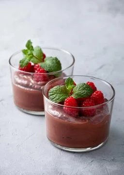 Chocolate mousse Stock Photos