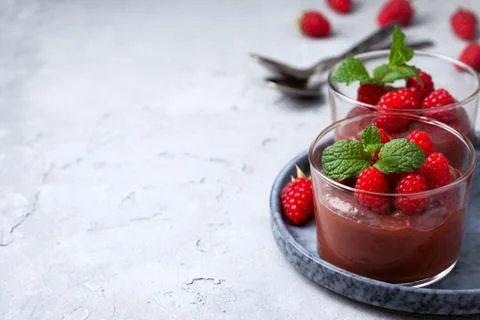 Chocolate mousse Stock Photos