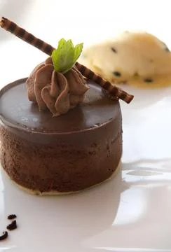 Chocolate Mousse!! Stock Photos