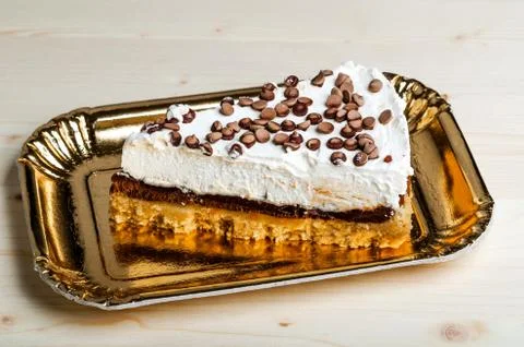 Chocolate mousse pie Stock Photos