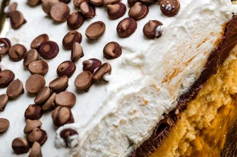 Chocolate mousse pie Stock Photos