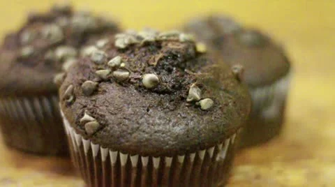 Chocolate Muffin Pan Right Stock Footage 9493348